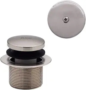 Westbrass Tip-Toe Coarse Thread Tub Trim Set with 1-Hole Overflow Faceplate, Satin Nickel, R93-07