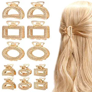 12 Pack Metals Mini Hair Clips for Women Mom Wife Daughter