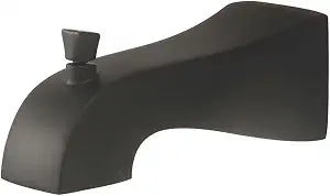 Pioneer X-6400110-MB Modern Sleek 7" Reach Extended Combo Diverter Tub Spout 1/2" IPS or Slip-Fit Installation in Matte Black