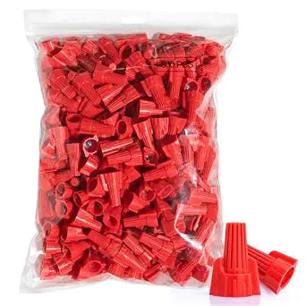 300 Pcs Red Winged Wire Connectors, Electrical Wire Caps for AWG 18-8 with Insulating Insert, Easy Twist-on Screw Terminals, Wire Terminal Connectors Kit