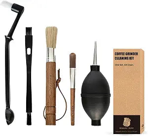 Coffee Grinder Cleaning Kit - 5Pcs Large Soft Brush, Small Hard Brush, Group Head Brush, Long-reach Brush & Air Blower for Coffee & Espresso Machine Parts & Accessories