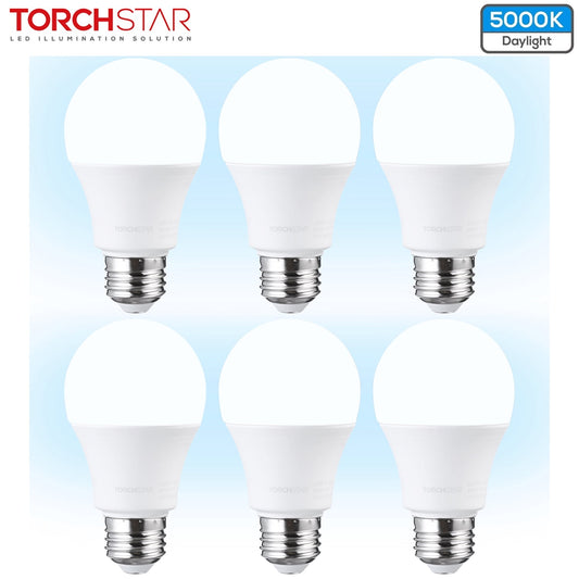 6 Pack 15W=100W Garage Door LED Bulbs, 1700lm, Garage Door Opener Bulbs, E26 Base, 5000K Daylight, Non-Dimmable