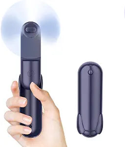 Mini Handheld Fan, Portable Hand Fan with USB Rechargeable, 2000 mAh Battery Operated, 3 Speeds Adjustable, 2 IN 1 Small Personal Pocket Fan for Women Girls Travel Outdoor