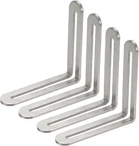Xiaoyztan 3.15in Stainless L Bracket 90 Corner Brace 4Pcs