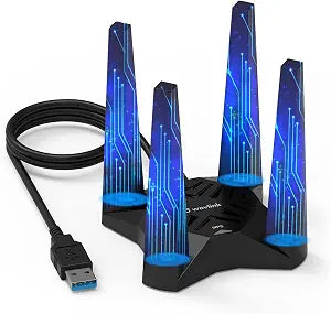 WAVLINK AX1800 USB WiFi 6 Adapter for Desktop PC, Dual Band PC WiFi Adapter