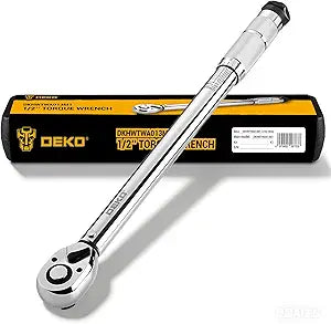 DEKOPRO Torque Wrench 1/2 Inch Drive Click, 10-170 Ft-Lb/13.5-229 Nm Car Torque Wrench, 3% High Precision, 72 Tooth Torque Wrenches with Dual-Direction Adjustable for Bicycle, Car, Moto