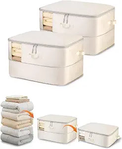 Comforter Storage Bag 2-Pack Self Compression Organizer,22 Gallons