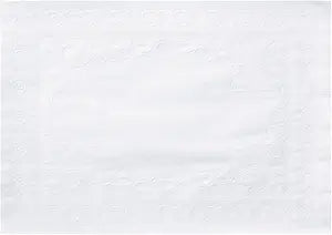 Hoffmaster 601SE1014 14" Length x 10" Width, White Classic Embossed Straight Edge Placemat (Case of 1,000), 10" x 14"