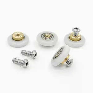 4 PCS Shower Door Rollers Replacement Shower Door Wheels Runners for Bathroom Shower Glass Sliding Door,19mm x 5mm