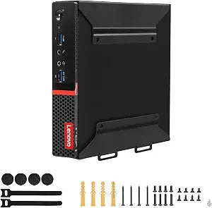 Mini PC VESA Mount Compatible with Lenovo Thinkcentre Tiny M90q Gen2, M80q Gen3, M90q Gen3, M90q Gen2, M70q Gen2, M60e, M75q Gen2, Under Desk and Wall Mount,75x75mm or 100x100mm Monitor Arm Wall Mount