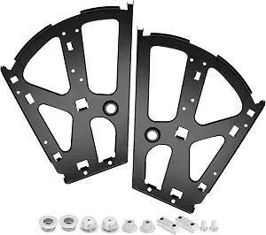 Litoexpe 1 Pair Black Shoe Cabinet Hinges 2 Layers