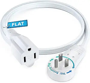 Maximm 1 Ft UL 360 Rotating Flat Wire Extension Cord, 1-Outlet, 16/3 AWG