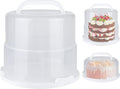 Foldable Cake Carrier with Lid and Handle Fits 10in round 8.5in High Cake