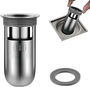 Shower Floor Drain Plug, 304 Stainless Steel Water Seal, 1.5-2.0 in
