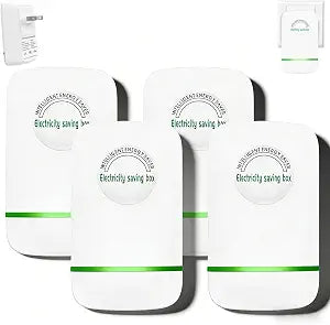 Plug in Power Box Saver, 2026 Upgrade Power Factor Saver, Surge Protection & Thermoregulation, 90V-250V 28KW Load, Plug and Play, Compact ABS Design, Hot Swappable for Home & Office (4PC)