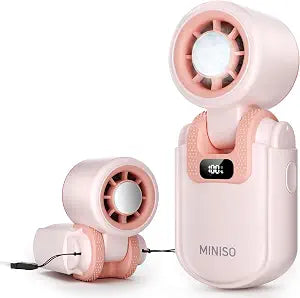 MINISO Portable Fan with Cooling Plate, Mini Handheld Fan Turbo