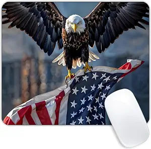 Eagle and American Flag Mouse pad Customized Mousepad Non-Slip Rubber Base Mouse Pads for Computers Laptop Office Desk Accessories Mouse pad