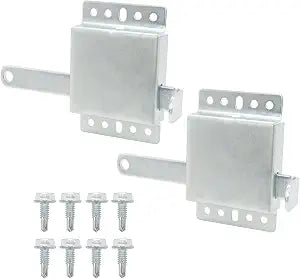 Heavy Duty Garage Door Side Lock Inside Deadlock for Most Garage Door Iron Galvanizing -2 Pack, Silver