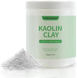 White Kaolin Clay Powder 100% Natural Ultra-Fine Cosmetic Grade Gentle & Smooth Texture for Natural DIY Skin Cleansers, Masks and Scrubs, and More(10.6 oz)