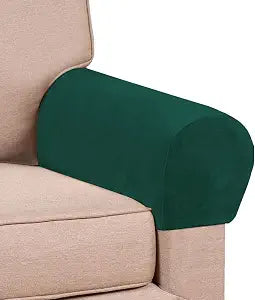 Soft Sofa Skin-Friendly Stretch Polyester Armrest Covers,One Pair