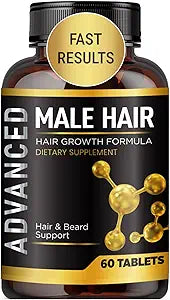 Hair Growth Vitamins For Men-Anti Hair Loss Support Vitamins Pills.