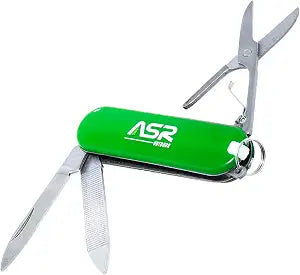 ASR Outdoor Mini EDC Small Pocket Knife Multi Tool - LOGO (Green)