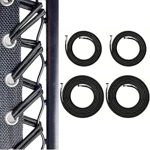 Laoha Heavy Duty Replacement Bungee Cords for Zero Gravity Chairs - 4 Pack Elastic Straps Repair Kit for Patio Recliners & Lounge Furniture