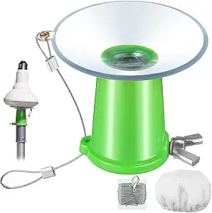 Enhon Light Bulb Changer for High Ceilings and Recessed Lights, Suction Cup Light Bulb Changer Attachment Kit Compatible with DocaPole and Other Standard Threaded Extension Pole (Pole Not Included)