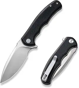 CIVIVI Mini Praxis Folding Pocket Knife, 2.98" D2 Steel Blade, Black