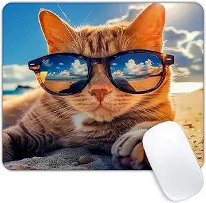 Sunshine Beach Cat Cases Mouse pad Non-Slip Rubber Base Mouse Pads for Computers Laptop Office Desk Accessories Mouse pad