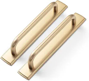 2 Pack Champagne Bronze 5" HoleCenter Cabinet Pull with Backplate