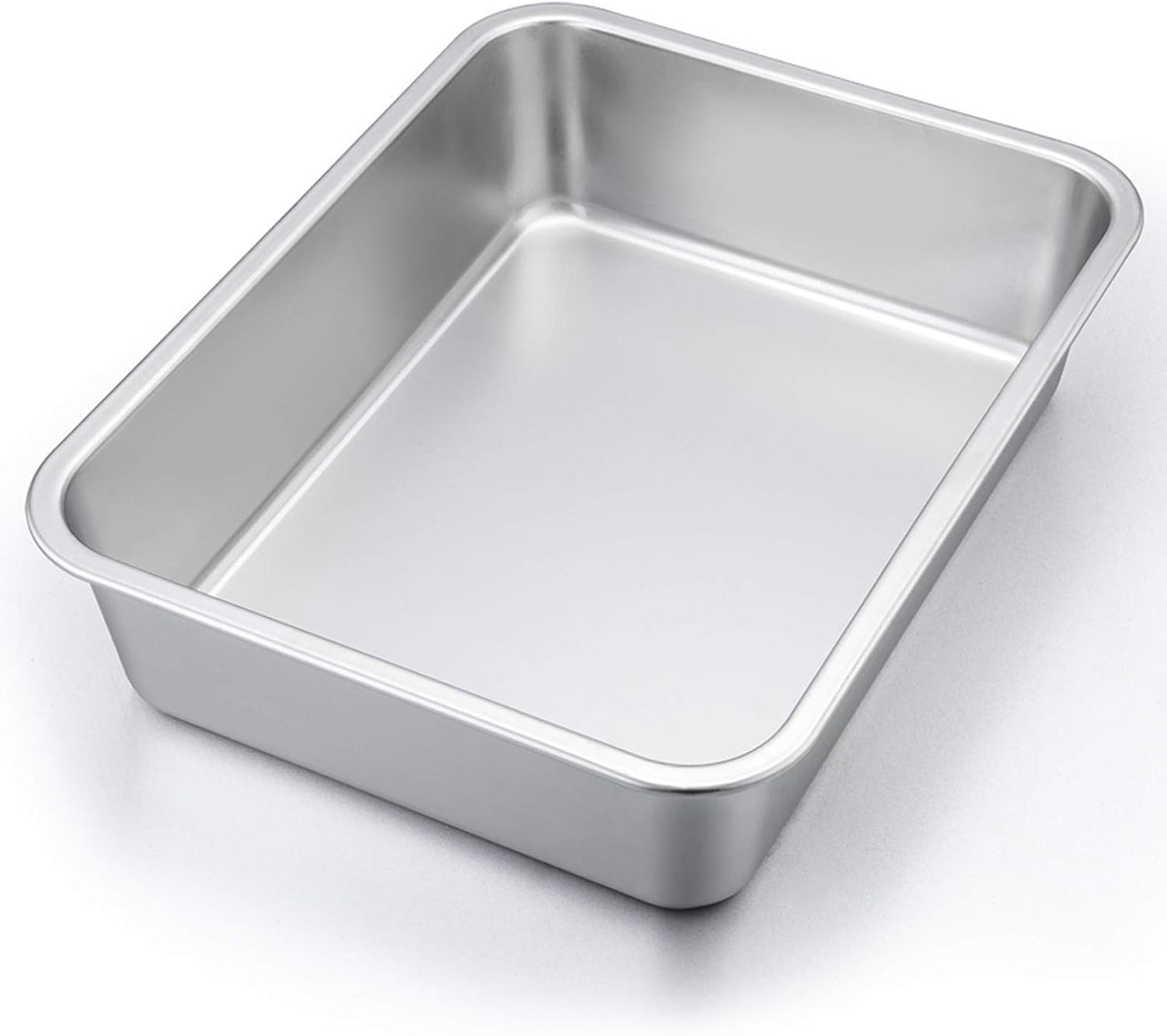 P&P CHEF Stainless Steel Lasagna Pan, Rectangular Baking Pan 12.7" Lx3.2 H