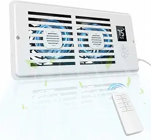 AC Vent Booster Fan 4" x 10" Register, Improves Airflow for Rooms