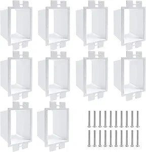 10PCS BE1-2 Electrical Outlet Box Extenders with 20PCS Screws, (1-Gang) Electrical Power Outlet Box ExtenderSingle Gang Box Extender Electric Box Extender 1 Gang Power Switch Receptacles Accessories