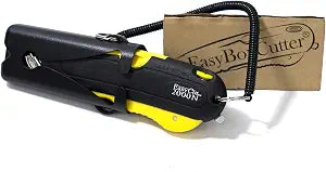 Modern Box Cutter, extra tape cutter at back, dual side edge guide, 3 blade depth setting, 2 blades and holster - Yellow Color 2000 STD
