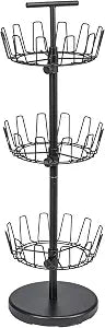 Household Essentials 3-Tier Shoe Storage Tree, Matte Black