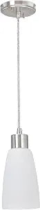 Aspen Creative 61098 Transitional Design Adjustable One-Light Hanging Mini Pendant Ceiling Light, Chrome