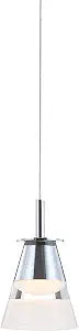 JONATHAN Y Alain 1-Light 5" Modern Integrated LED Pendant, Chrome