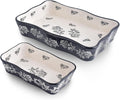 Wisenvoy Baking Dish Casserole Dish Ceramic Lasagna Pan 2-Pcs Bakeware Sets Baking Dishes Baking Set Baking Dish Set