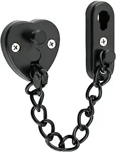 Alise Door Chain Lock, Adjustable Security Chain Door Lock, Matte Black