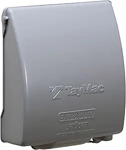 TayMac MX7280S EXTRA DUTY Gray 2-Gang Expandable Weatherproof In-Use 2-in to 3-1/2-in. Electrical Outlet Cover Vertical, Outdoor Outlet Cover for Electrical Box, U-Fast Configuration