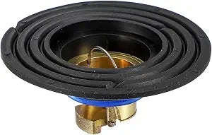 uxcell Odor Proof Floor Drain, Brass Floor Drain with Rubber Adaptor Shower Plug Drain Backflow Preventer Suitable for 1.9-3.9" Caliber Pipes Tubes Bathroom Kitchen, Black Gold
