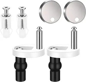 Toilet Seat Hinge Bolt kit, Quick Release Top Hinge Fixings Universal Toilet Seat Bolt Kit Toilets Seats Replacement Parts Kits Fixing Screws for Home Bathroom, 2 Pcs