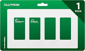 Lutron Claro Light Switch Cover Plate, 4 Gang Wallplate, Gloss