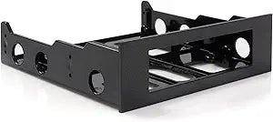 StarTech.com 3.5" to 5.25" Front Bay Mounting Bracket w/ Mounting Screws (BRACKETFDBK),Black