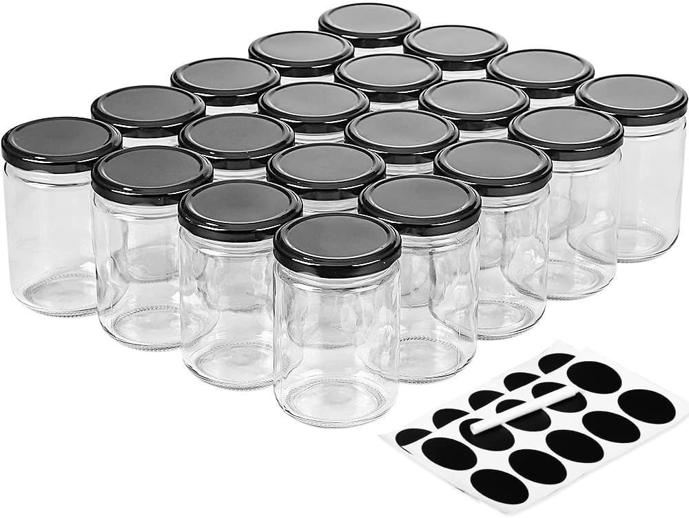 Ritayedet 12oz Glass Jars with Lids, 20 Pack Candle Jars for Making Candles