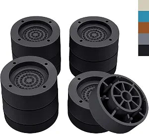 ANNKUT Furniture Risers 1 or 2 Inch, Round Bed Risers, 4 Pack Black