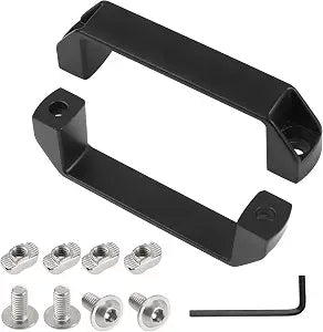 2Pcs Aluminium Alloy Rectangular Pull Handle for 30 Series European Standard Aluminum Extrusion Profile (Black)