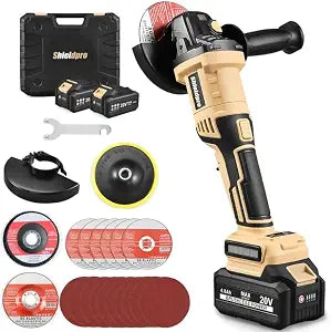 Cordless Rotating head Angle Grinder 4-1/2 inch, 20V Battery Grinder Tool,2Cordless 4.0Ah Battery &Charger, Power Angle Grinder for Cutting, Griding, Polishing