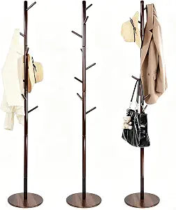 Coat Rack Freestanding- Solid Wood New Zealand Pine Hall Tree